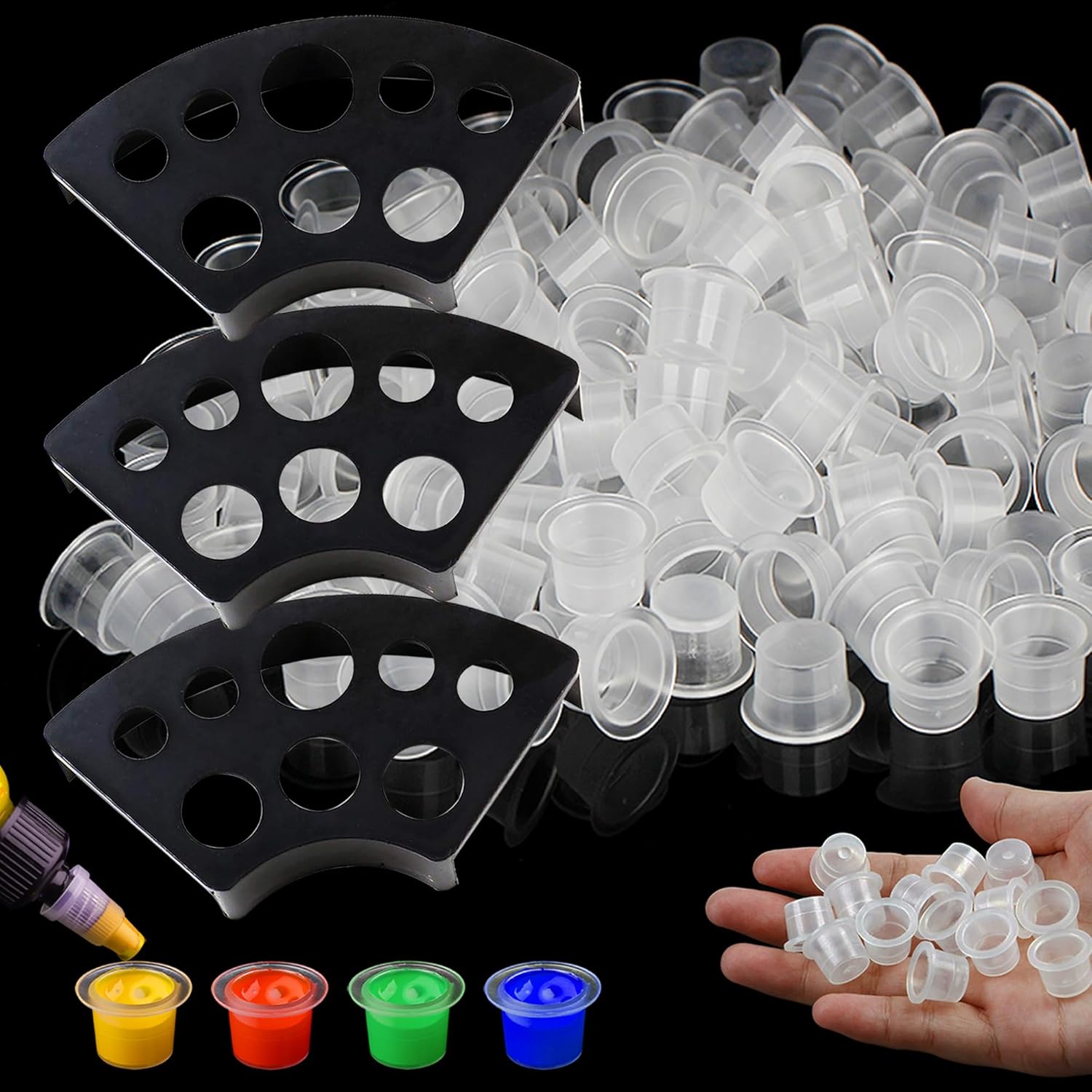 Tattoo Ink Cups - 100 Pack